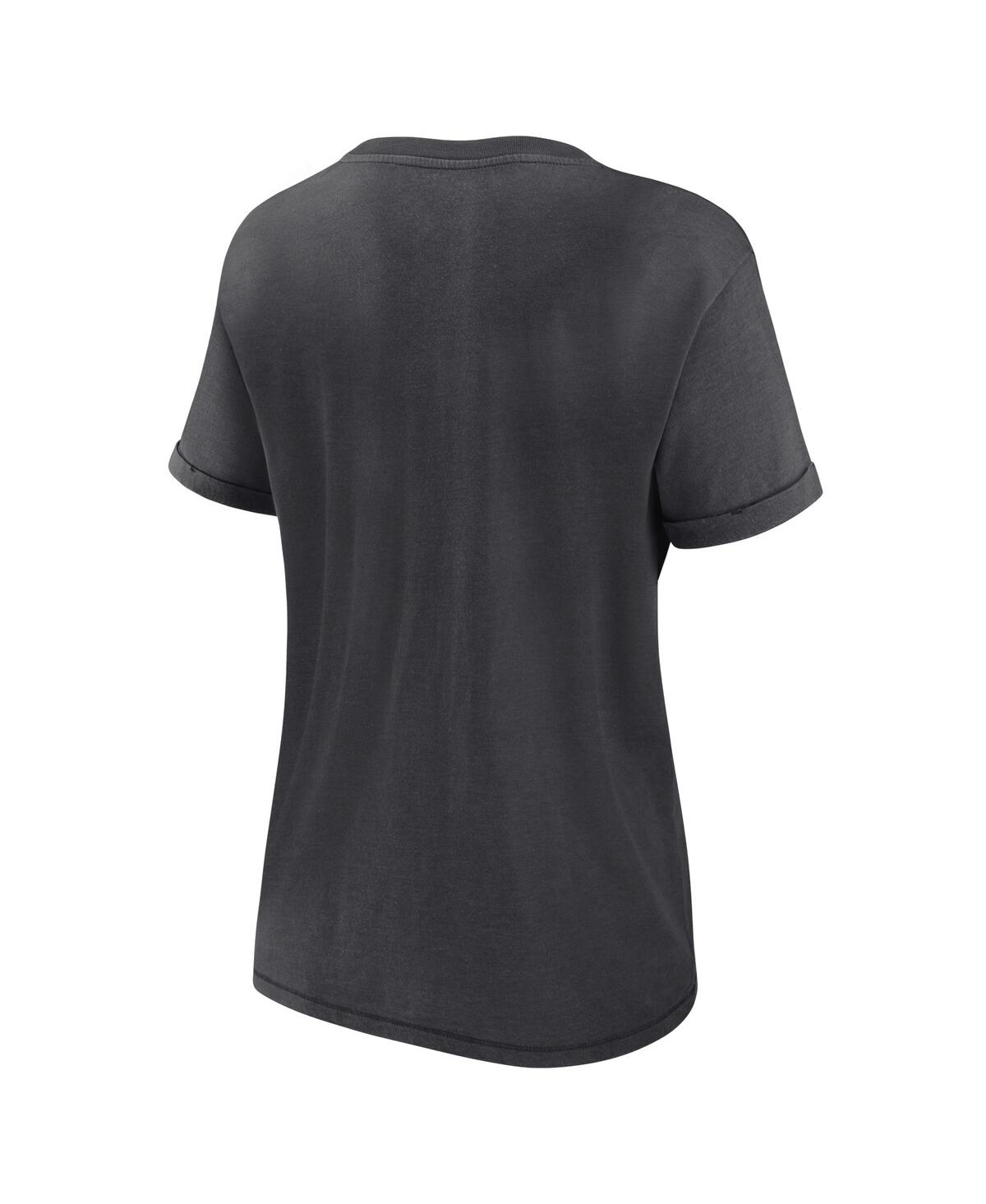 Fanatics Branded Charcoal Las Vegas Raiders Hit Snow Washed T-shirt In Charcoal