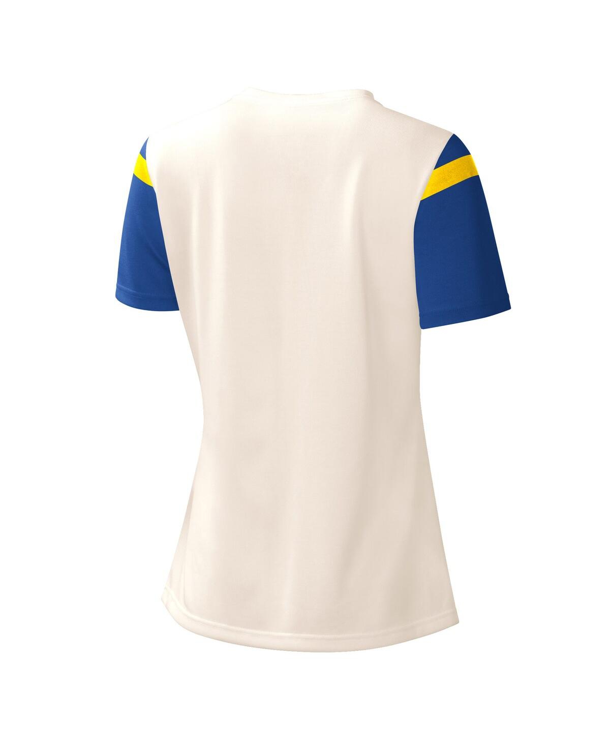 Shop Starter Women's  White Los Angeles Rams Kick Start V-neck T-shirt