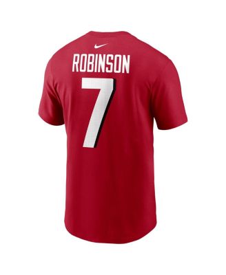 Men's Bijan Robinson Red Atlanta Falcons Player Name and Number T-shirt