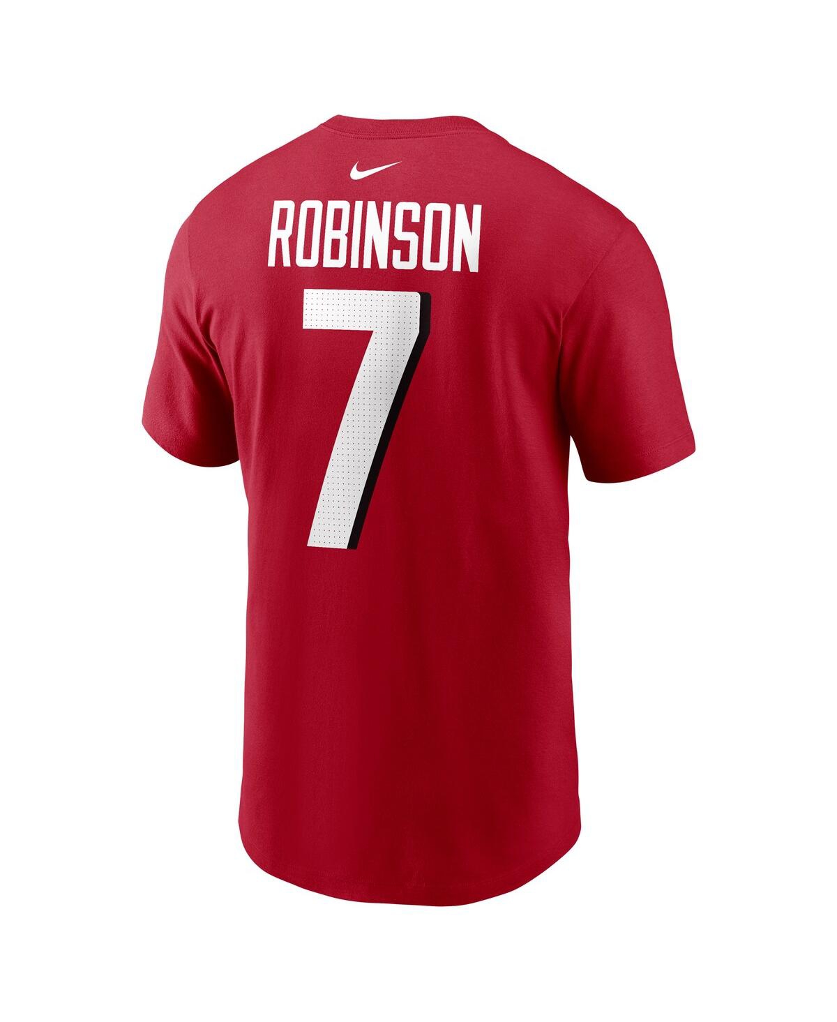 Shop Nike Men's  Bijan Robinson Red Atlanta Falcons Player Name And Number T-shirt
