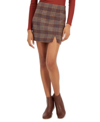 Moon river plaid mini skirt sale