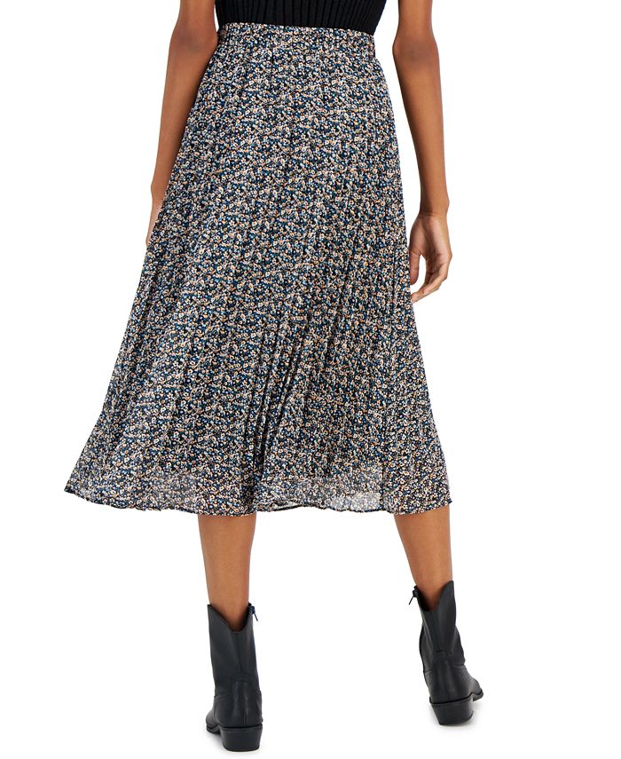 Lucy Paris Turquoise Floral Midi Skirt main image 0