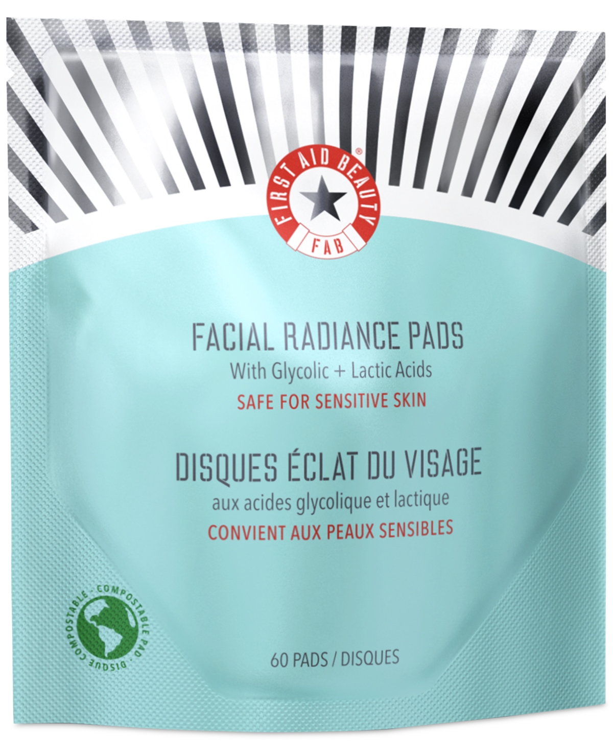 FIRST AID BEAUTY FACIAL RADIANCE PADS, 60 PADS