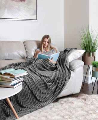 Cut Plush Lightweight Super Soft Fuzzy Luxury Bed Blanket, King