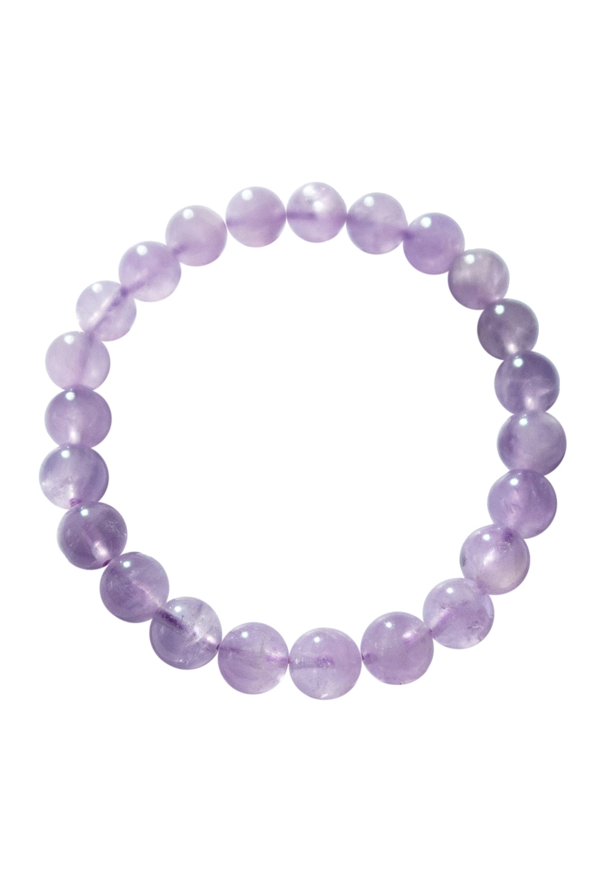 Billie - Beaded jade stone bracelet - Purple