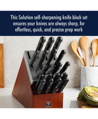 HENCKELS Solution Self-Sharpening Knife Block Set, 20 Piece