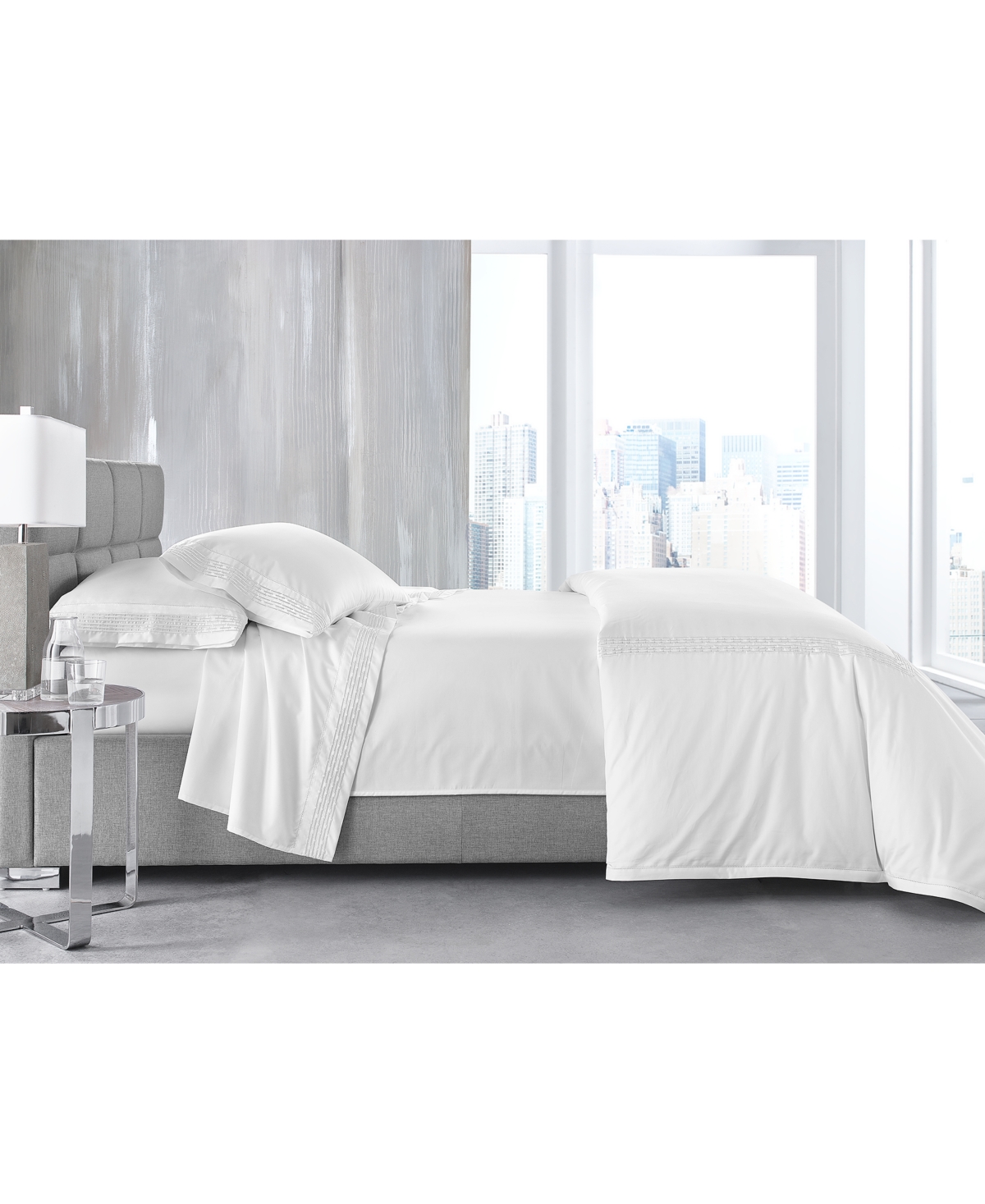 Hotel Collection Chain Links Embroidered 100% Pima Cotton 4-Pc. Set, King, Exclusively at Macy's