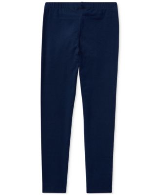 Big Girls Embroidered Pony Stretch Cotton Leggings