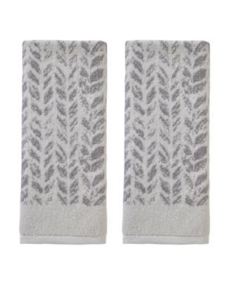 SKL Home Distressed Leaves Turkish Cotton Towel - Macy's