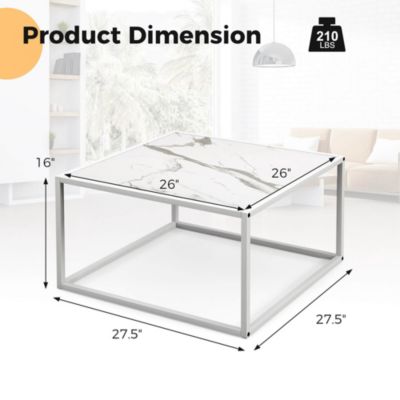 Coffee Table Modern Rectangular Coffee Table Metal Frame