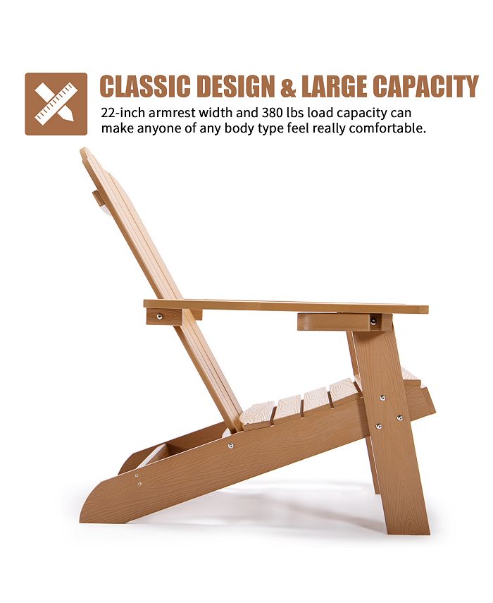 Simplie Fun TALE Adirondack Chair Backyard Outdoor Furniture Painted