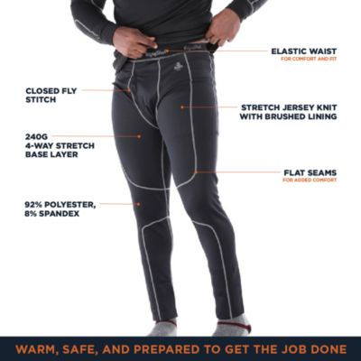 Men's Heavyweight Stretch Knit Base-Layer Bottoms