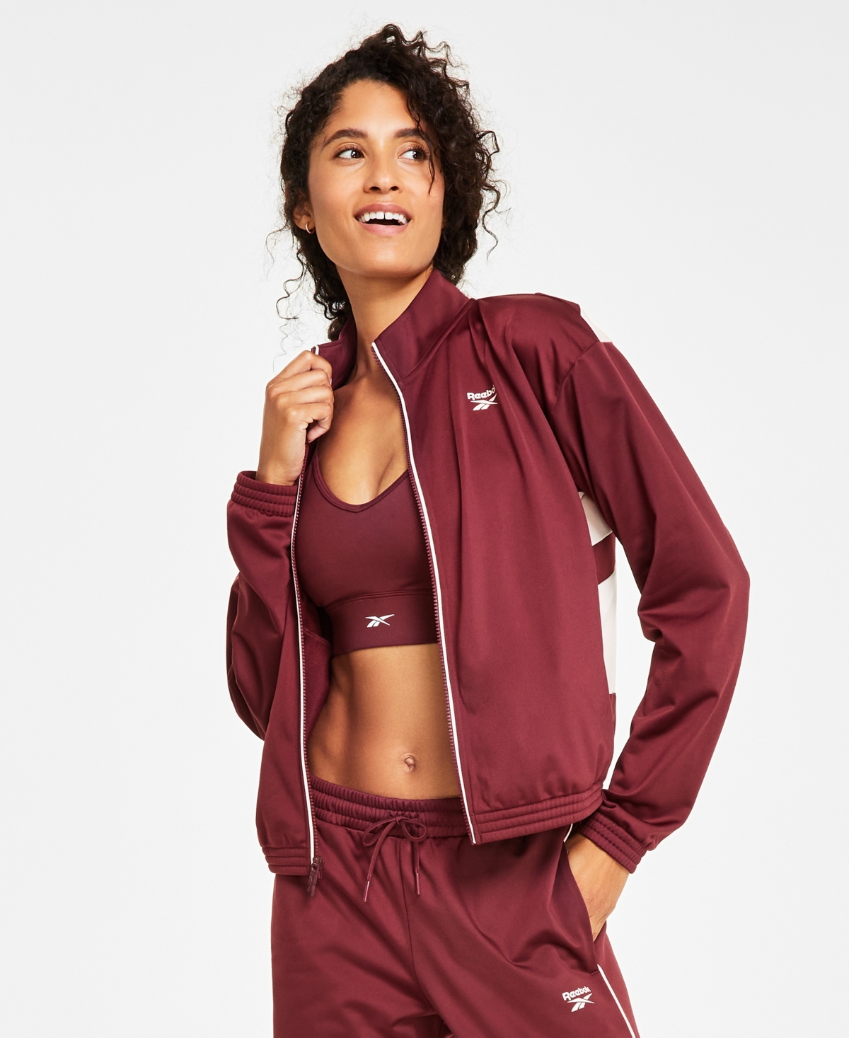 Women's Logo Tricot Long-Sleeve Track Jacket, A Macy's Exclusive - Seprpi