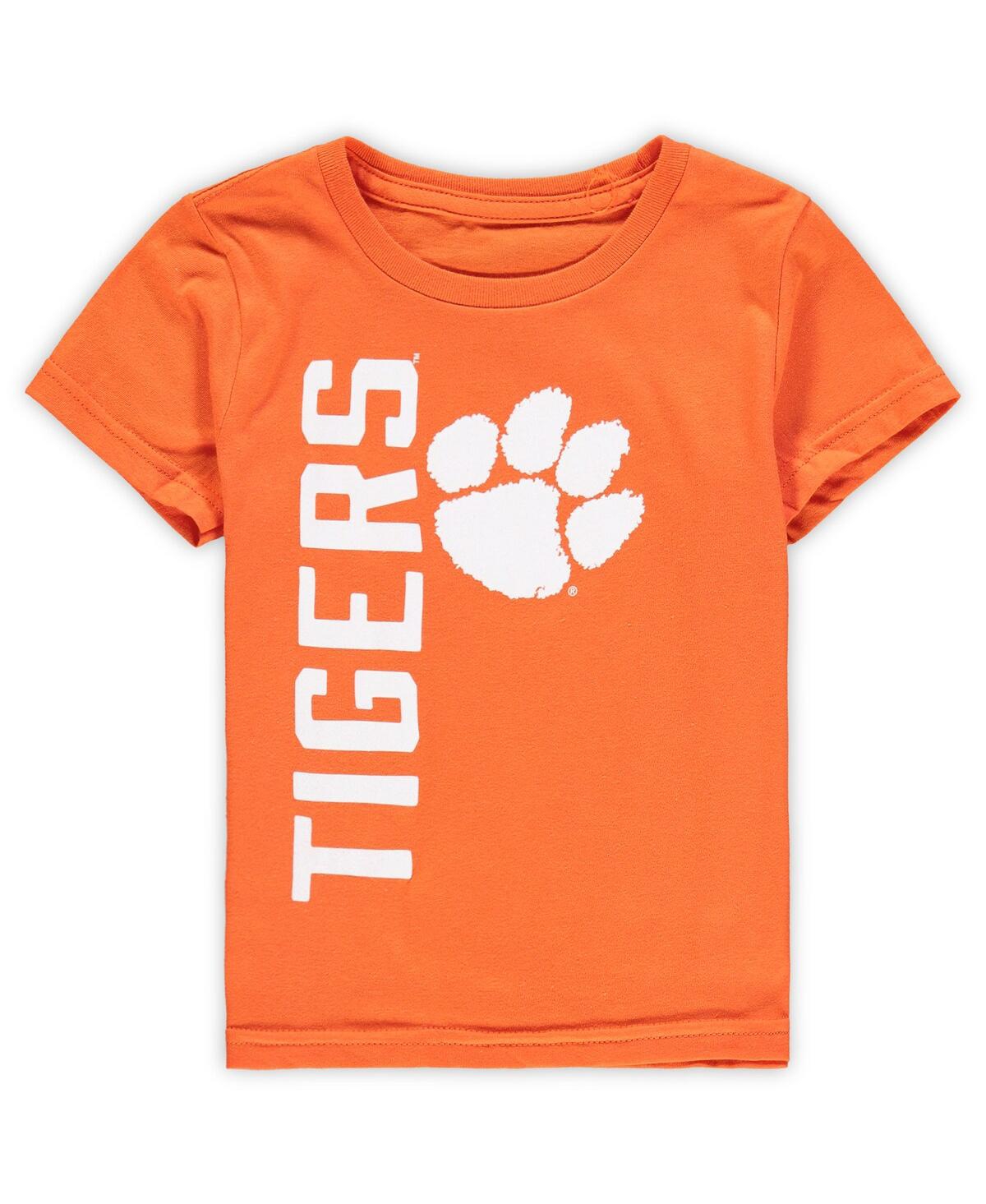 OUTERSTUFF TODDLER BOYS AND GIRLS ORANGE CLEMSON TIGERS BIG AND BOLD T-SHIRT