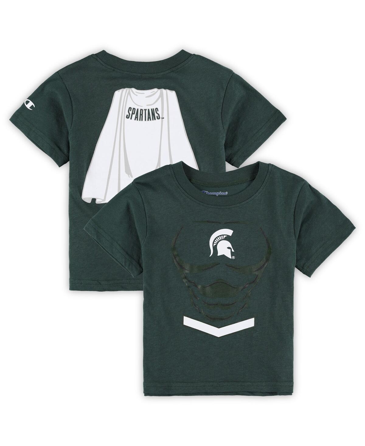 Champion Babies' Toddler Boys And Girls  Green Michigan State Spartans Super Hero T-shirt