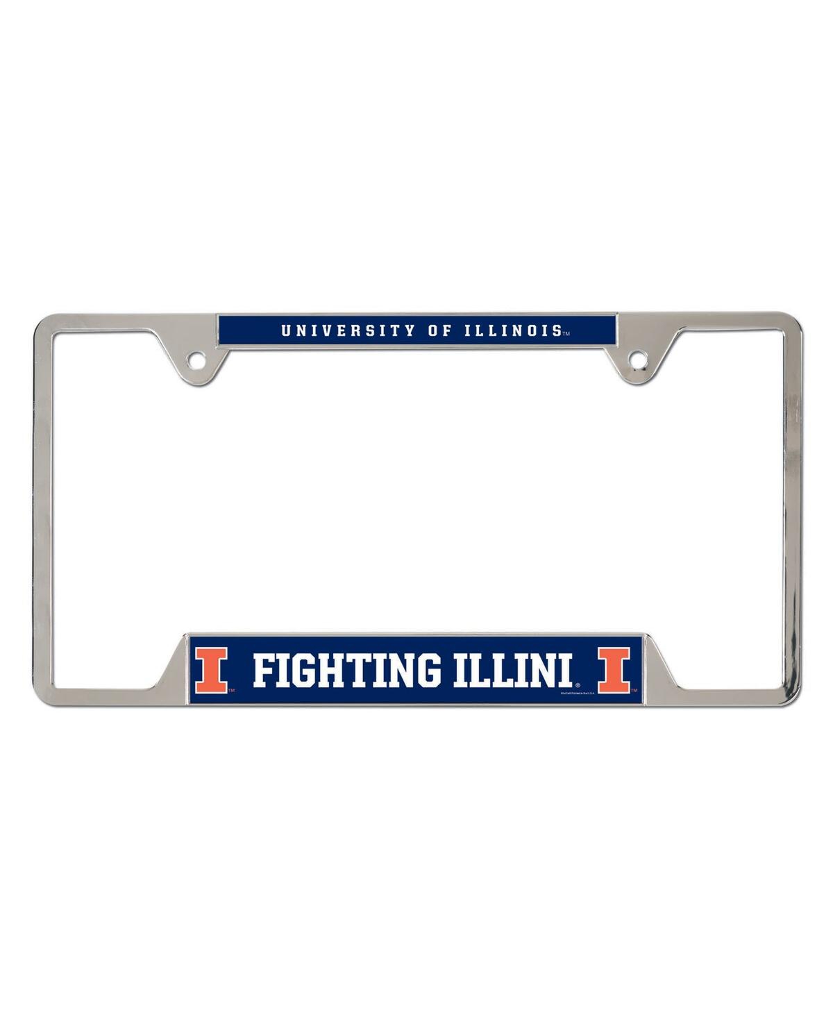 Wincraft Illinois Fighting Illini Metal License Plate Frame In Gray