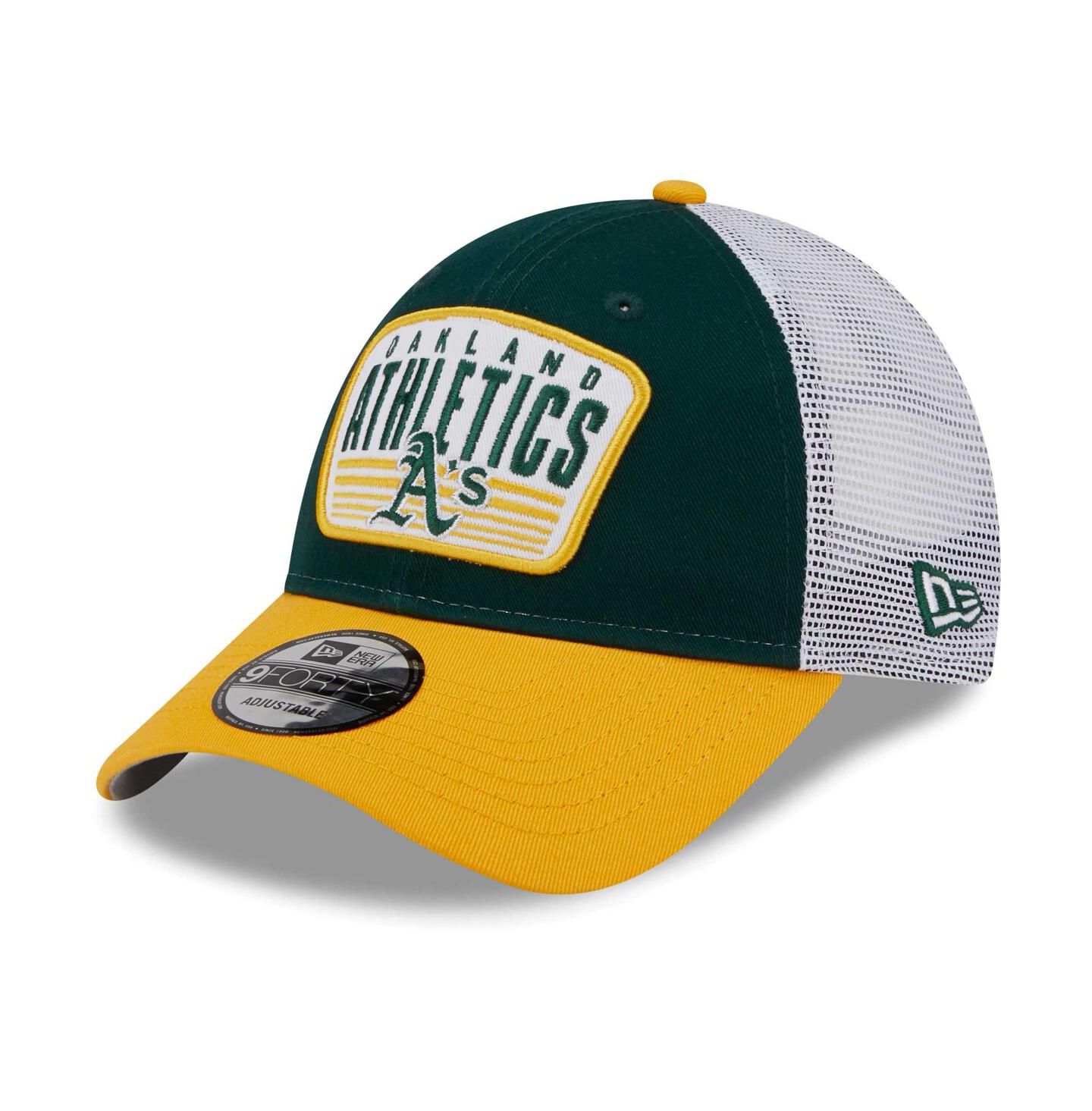 Мужская кепка New Era Green Oakland Athletics Two-Tone Patch 9FORTY Snapback Hat — фото 1