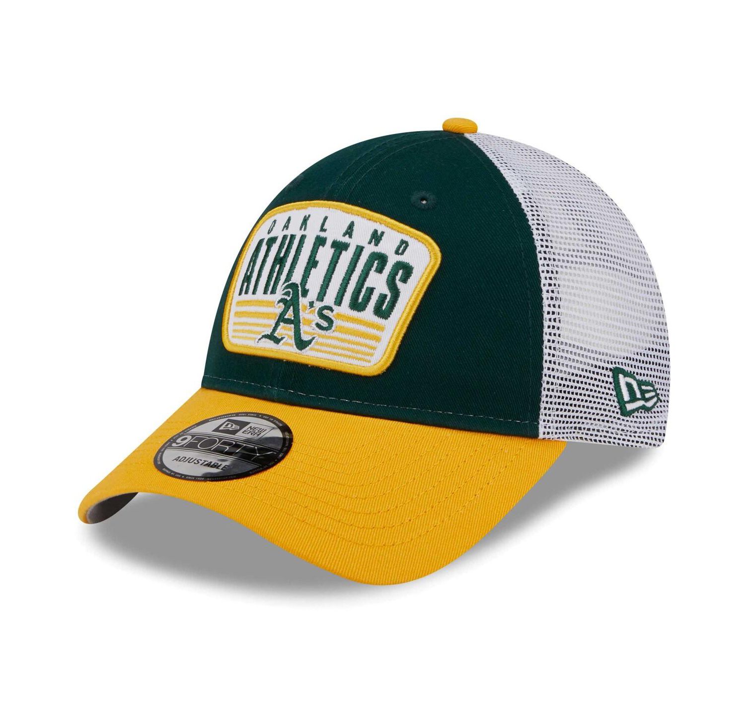 Men's Green Oakland Athletics Two-Tone Patch 9FORTY Snapback Hat