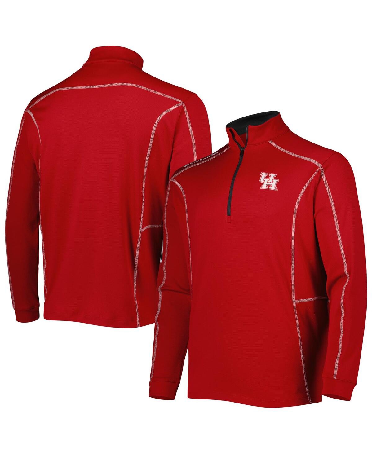 Columbia Men's  Golf Red Houston Cougars Shotgun Quarter-zip Pullover Jacket