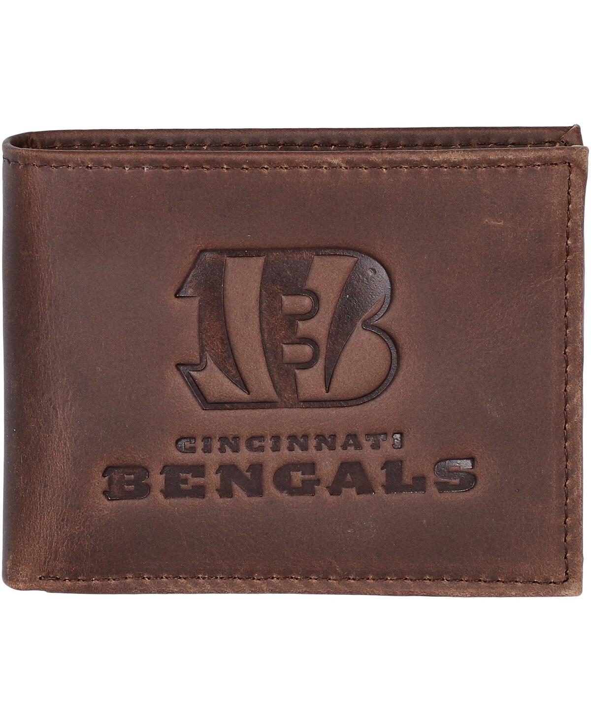 Evergreen Enterprises Men's Brown Cincinnati Bengals Bifold Leather Wallet