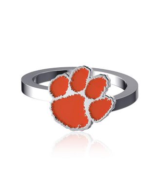 Dayna Designs Женское серебряное кольцо с эмалью Dayna Designs Clemson Tigers Bypass 9990₽