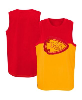 Outerstuff Big Boys Gold, Red Kansas City Chiefs Revitalize Tank