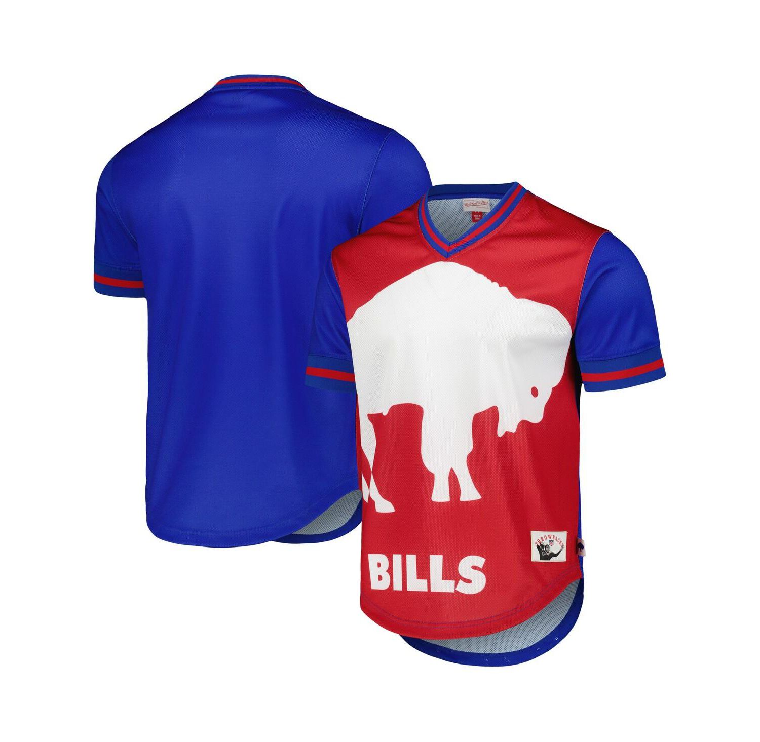 Men's Royal Buffalo Bills Jumbotron 3.0 Mesh V-Neck T-shirt