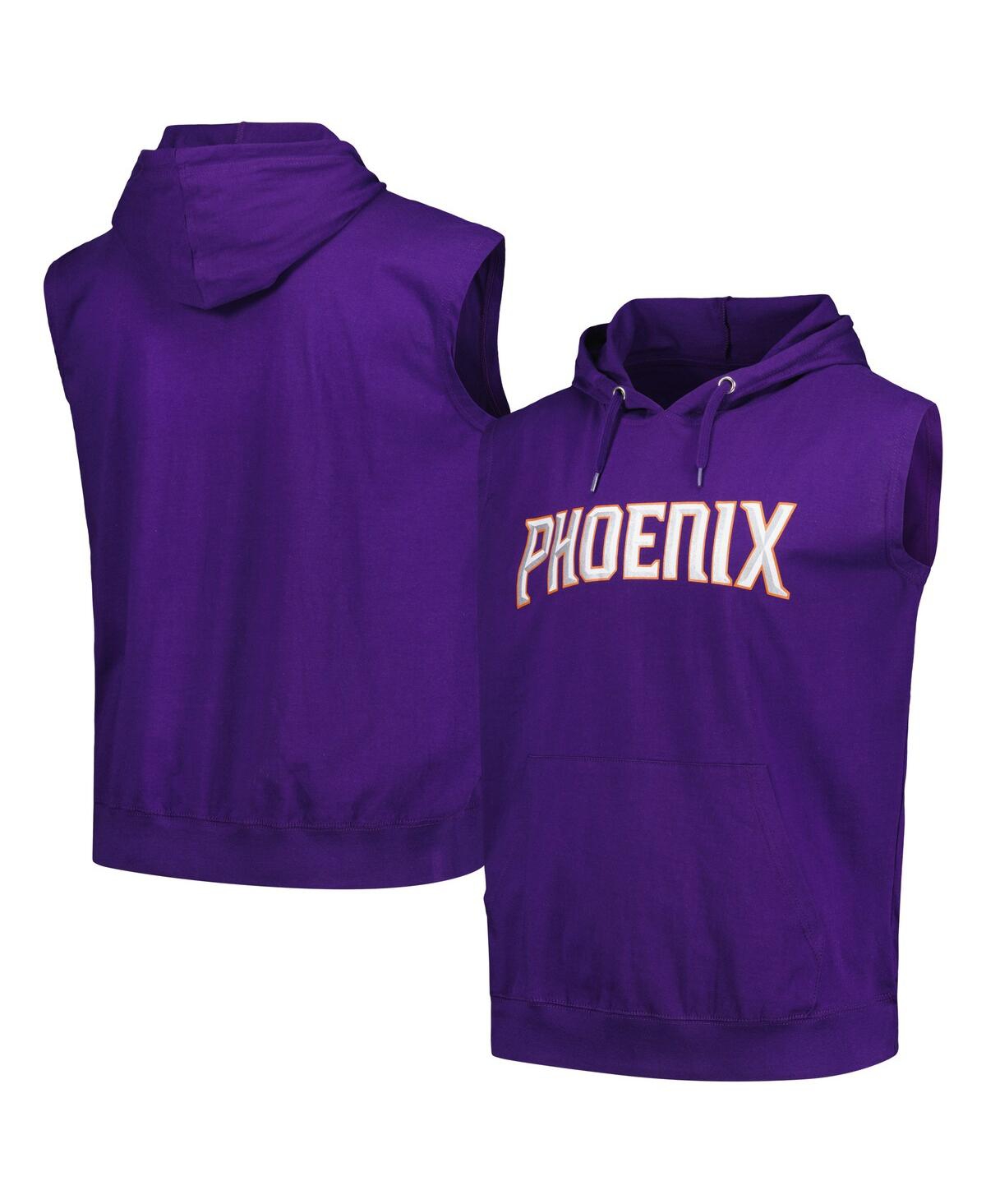 Men's FanaticsPhoenix Suns Jersey Muscle Pullover Hoodie - Purple