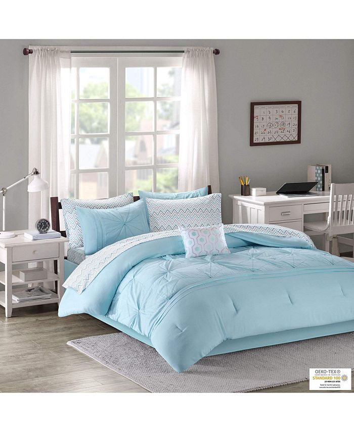 Gracie Mills Embroidered Comforter Set with Bed Sheets Macy's