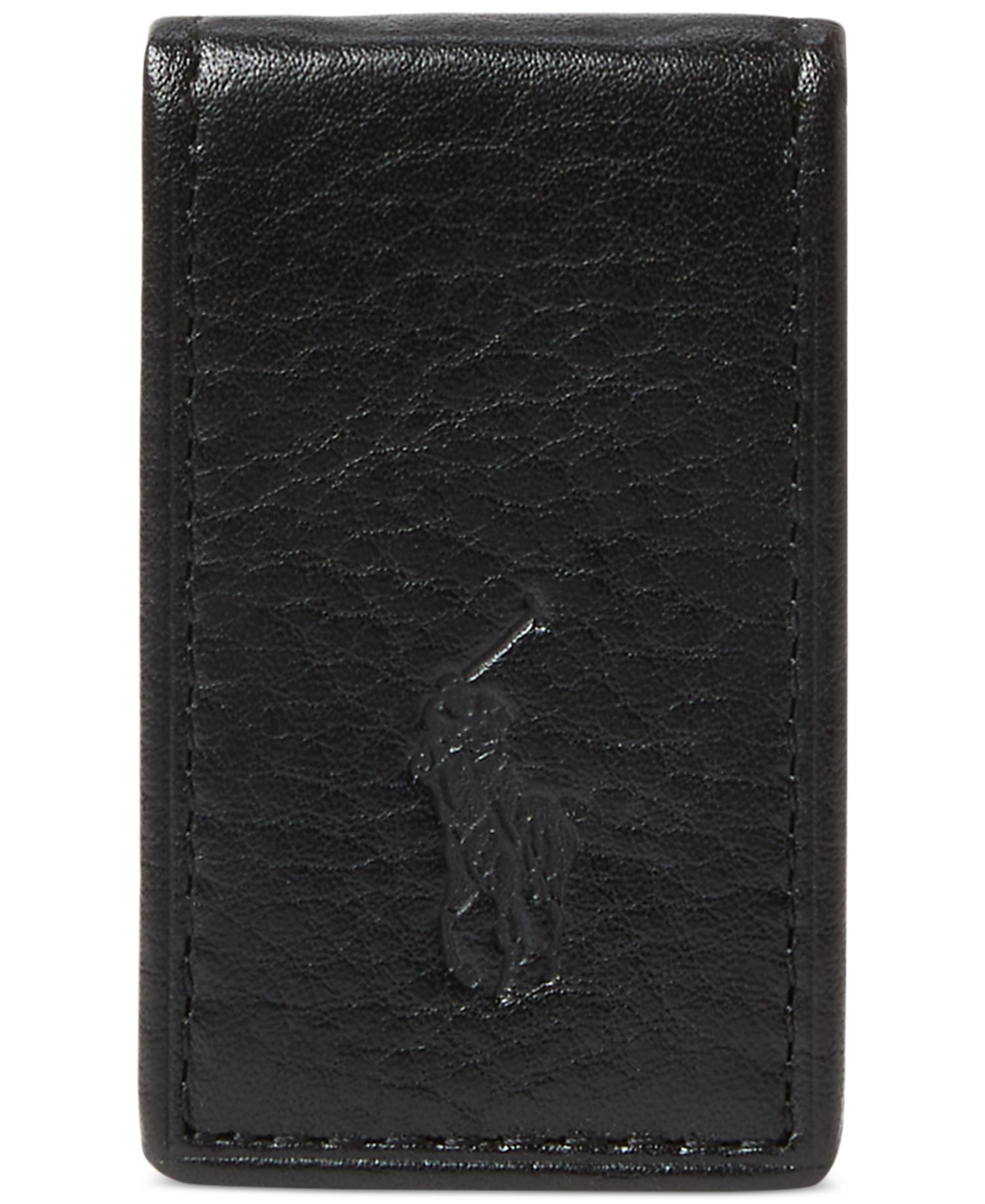 Men's Pebbled Leather Money Clip