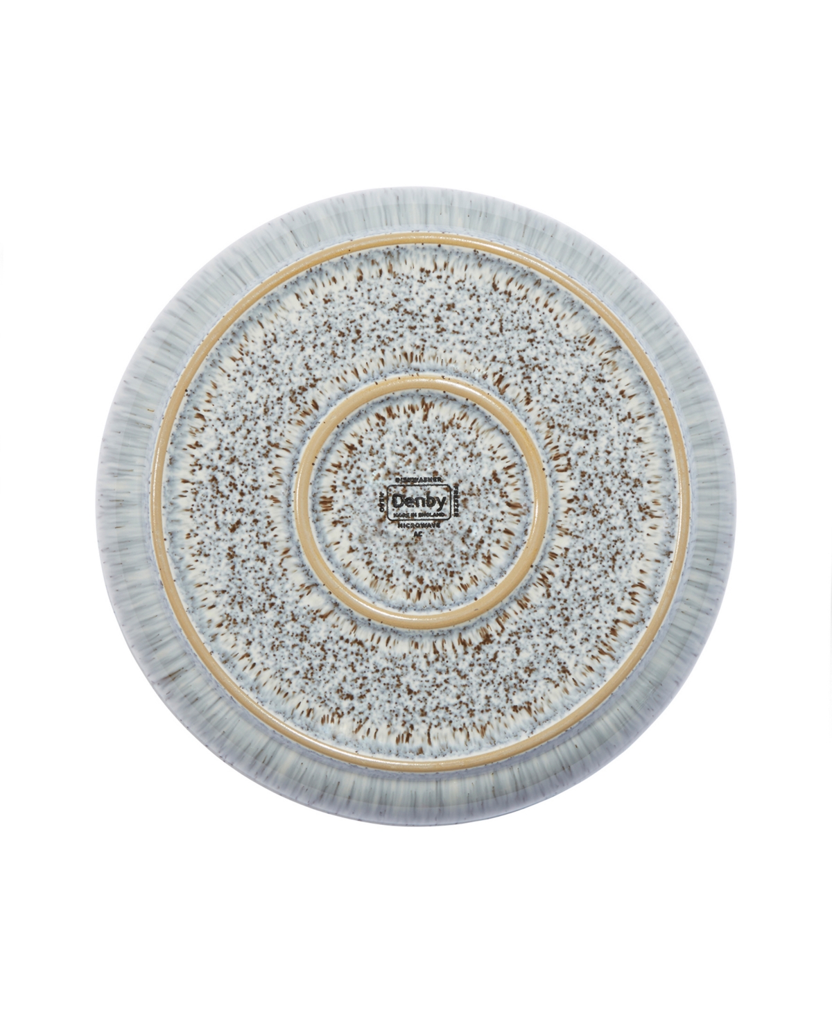 Denby Halo Speckle Set Of 4 Medium Plates In Blue,gray