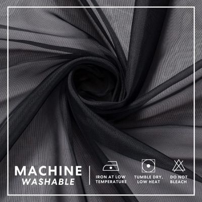 Montauk Accents 2 Piece Grommet Top Summery Sheer Voile Window Curtain Panels For Extra Long & Taller Windows