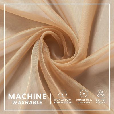 Montauk Accents 2 Piece Grommet Top Summery Sheer Voile Window Curtain Panels For Extra Long & Taller Windows