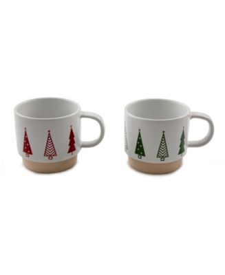Starbucks COLLECTIBLE Holiday Tall Mug Gift Set Cocoa Christmas Trees New  Starbucks Christmas Mug Gift Set Starbucks Gift Gift for Her 