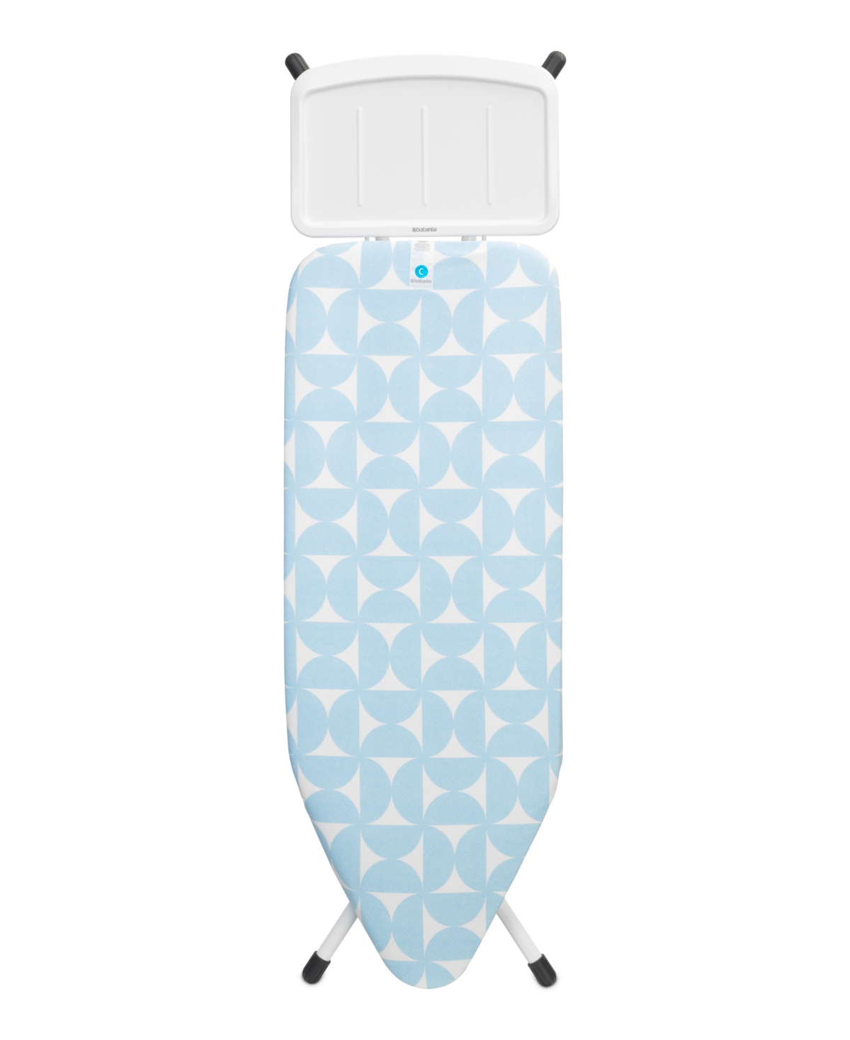 Ironing Board C, 49 x 18", 124 x 45 Centimeter with Solid Steam Unit Holder, 1" 25 Millimeter and White Frame - Fresh Breeze