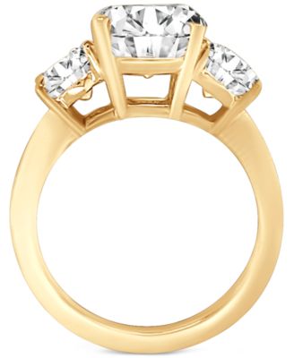 Certified Badgley Mischka Lab Grown Diamond Three Stone Engagement Ring (4 ct. t.w.) in 14k Gold