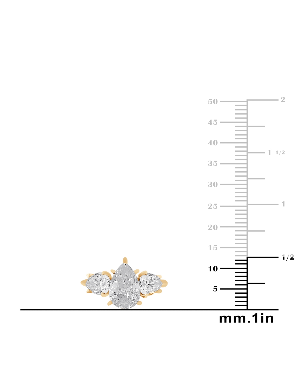 Certified Badgley Mischka Lab Grown Diamond Pear-Cut Three Stone Engagement Ring (4 ct. t.w.) in 14k Gold