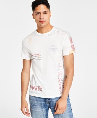 Men's Cotton Short-Sleeve Stamp-Print T-Shirt