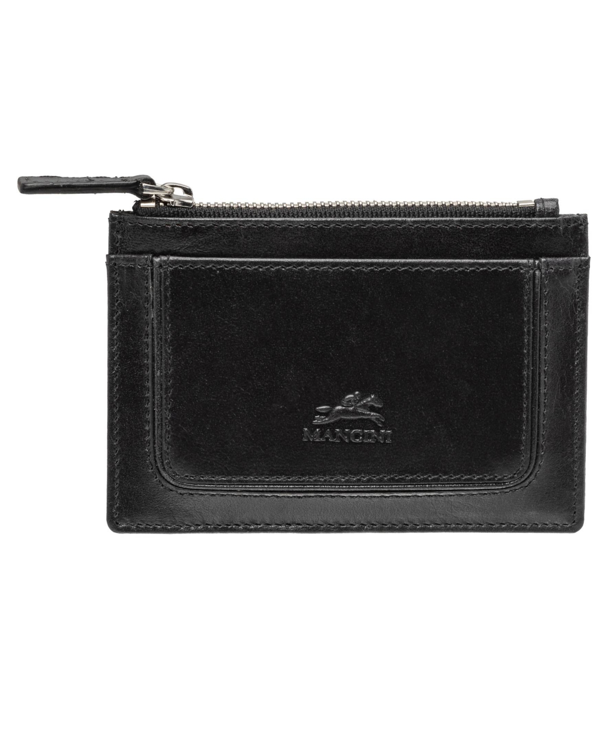 Mancini South Beach Rfid Secure Card Case And Coin Pocket In Black