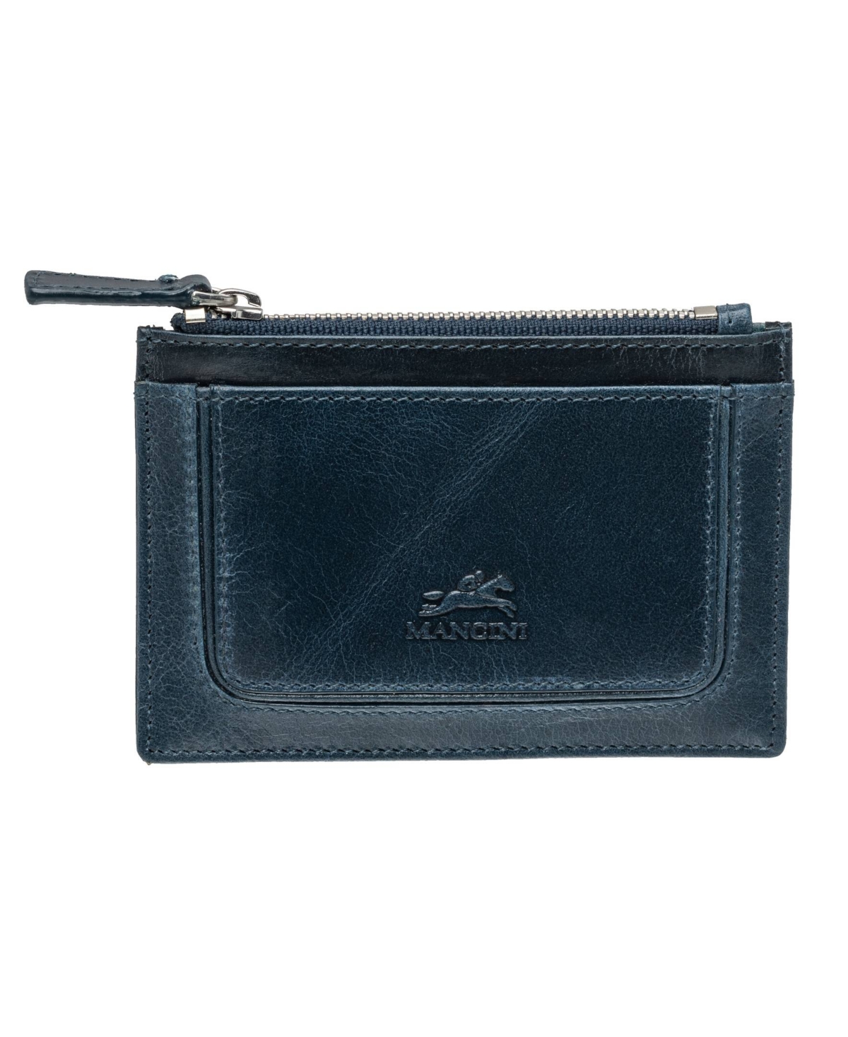 Shop Mancini South Beach Rfid Secure Card Case And Coin Pocket In Blue