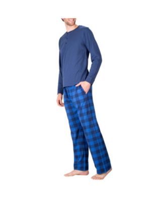 Sleep Hero Men's Henley Neck Knit Pajama Set