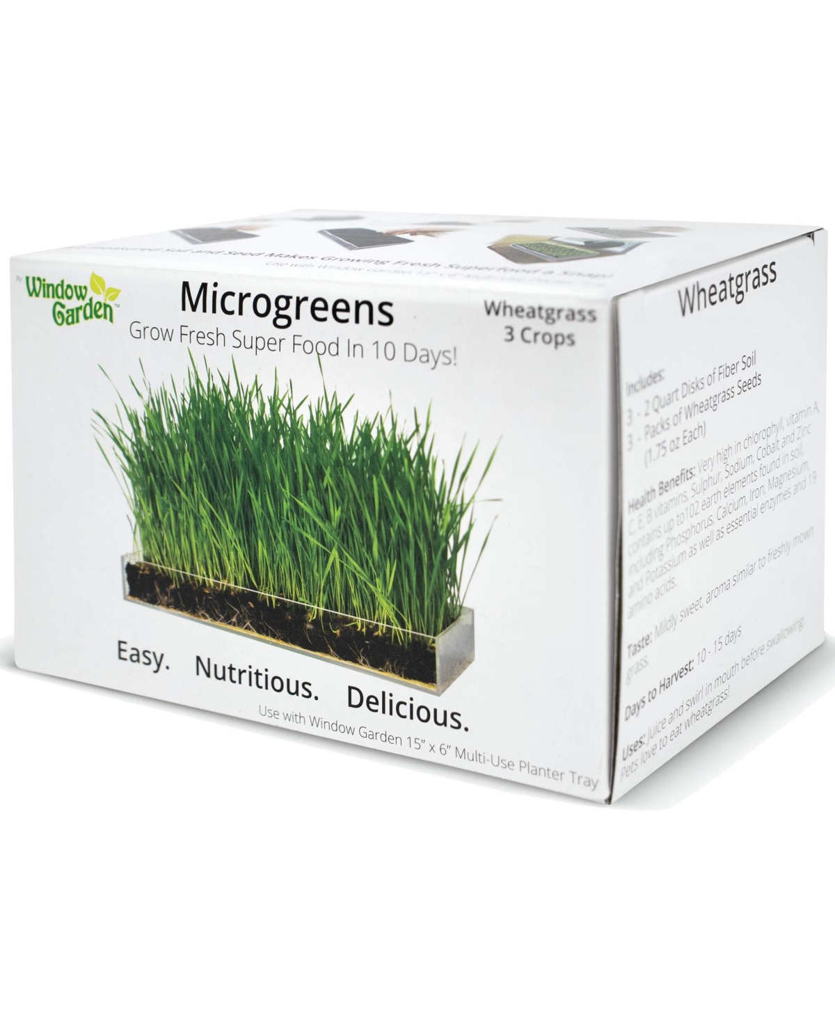 Microgreens Growing Kit - Includes Microgreen Seeds, Organic Pea Shoot (3 Pack Refill) - Indoor Microgreen Grow Starter Kit - Pre-Measur