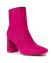 Womens pink new arrivals suede booties
