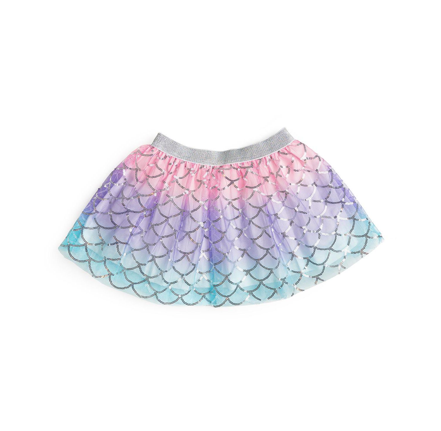 Little and Big Girls Sparkling Mermaid Tutu Skirt
