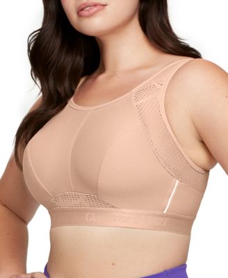 Full Figure Plus Size No-Sweat Mesh Sports Wirefree Bra 1068