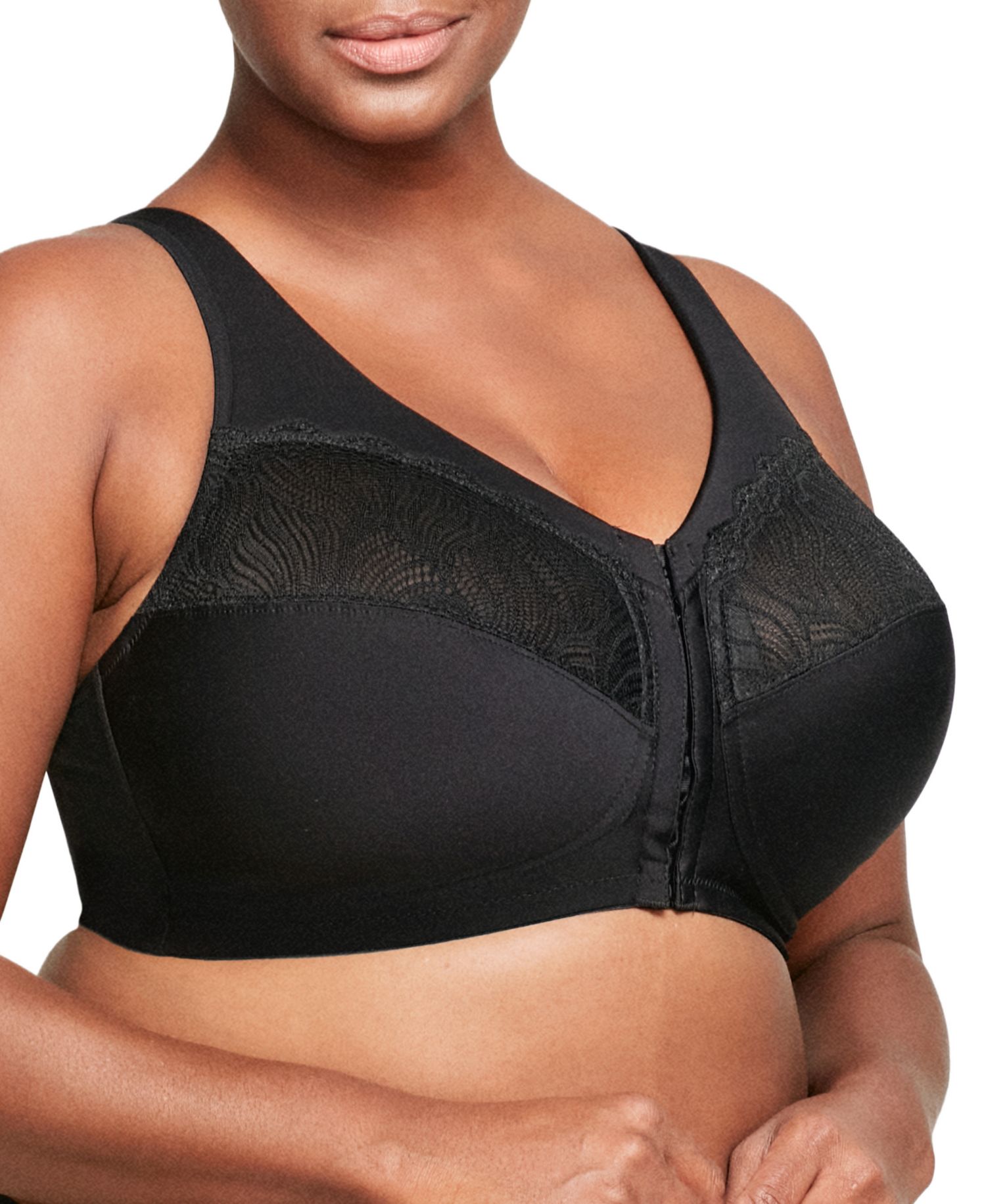 Plus Size Full Figure Magiclift Natural Shape Front Closure Wirefree Bra 1210