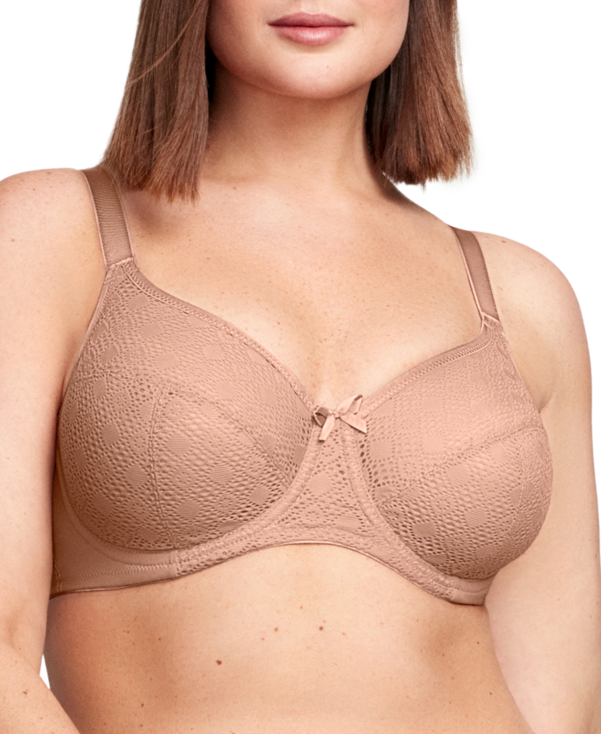 Glamorise Plus Size Full Figure Wonderwire Lace Comfort Bra