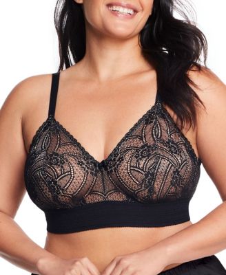 Plus Size Full Figure Bramour Gramercy Luxe Lace Wireless Bralette 7012
