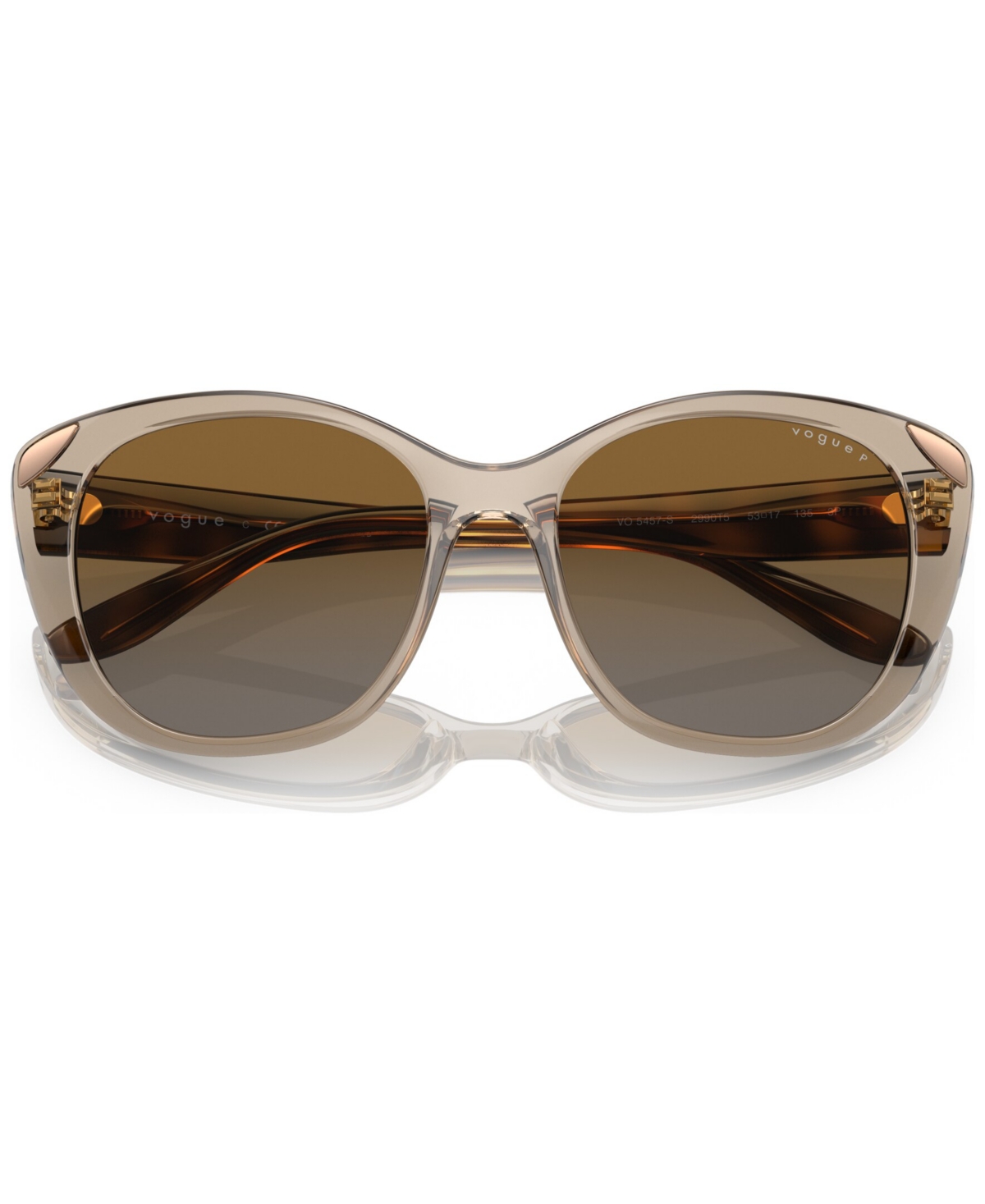 Shop Vogue Eyewear Women's Polarized Sunglasses, Vo5457s In Transparent Caramel