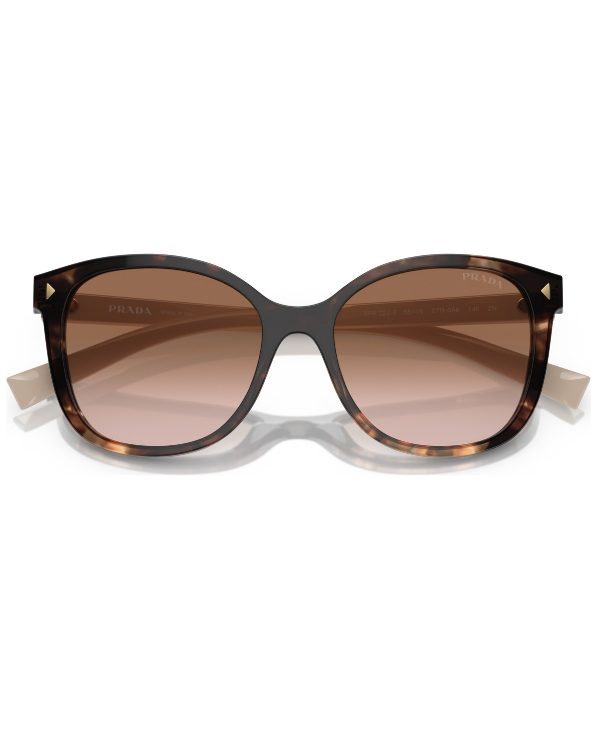 Prada Tortoiseshell-effect Square-frame Sunglasses In Caramel Tortoise